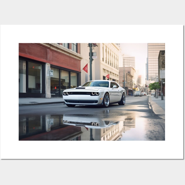 Dodge Challenger Hellcat Wall Art by Spearhead Ink